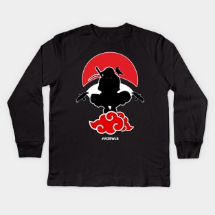 Itachi | Crouching Ninja Kids Long Sleeve T-Shirt